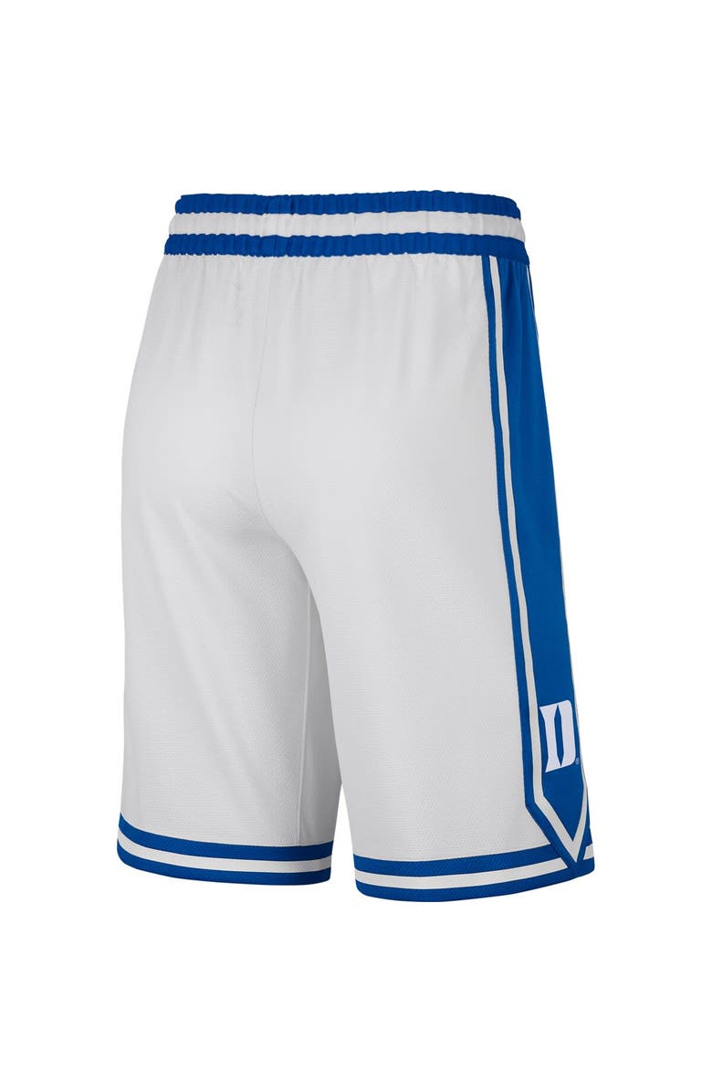 Nike Men's Nike White Duke Blue Devils Replica Team Basketball Shorts, Alternate, color, White