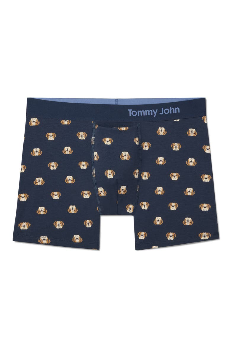 Supima Cool Cotton Blend 4-Inch Boxer Briefs, Alternate, color, DRESS BLUES WINSTON