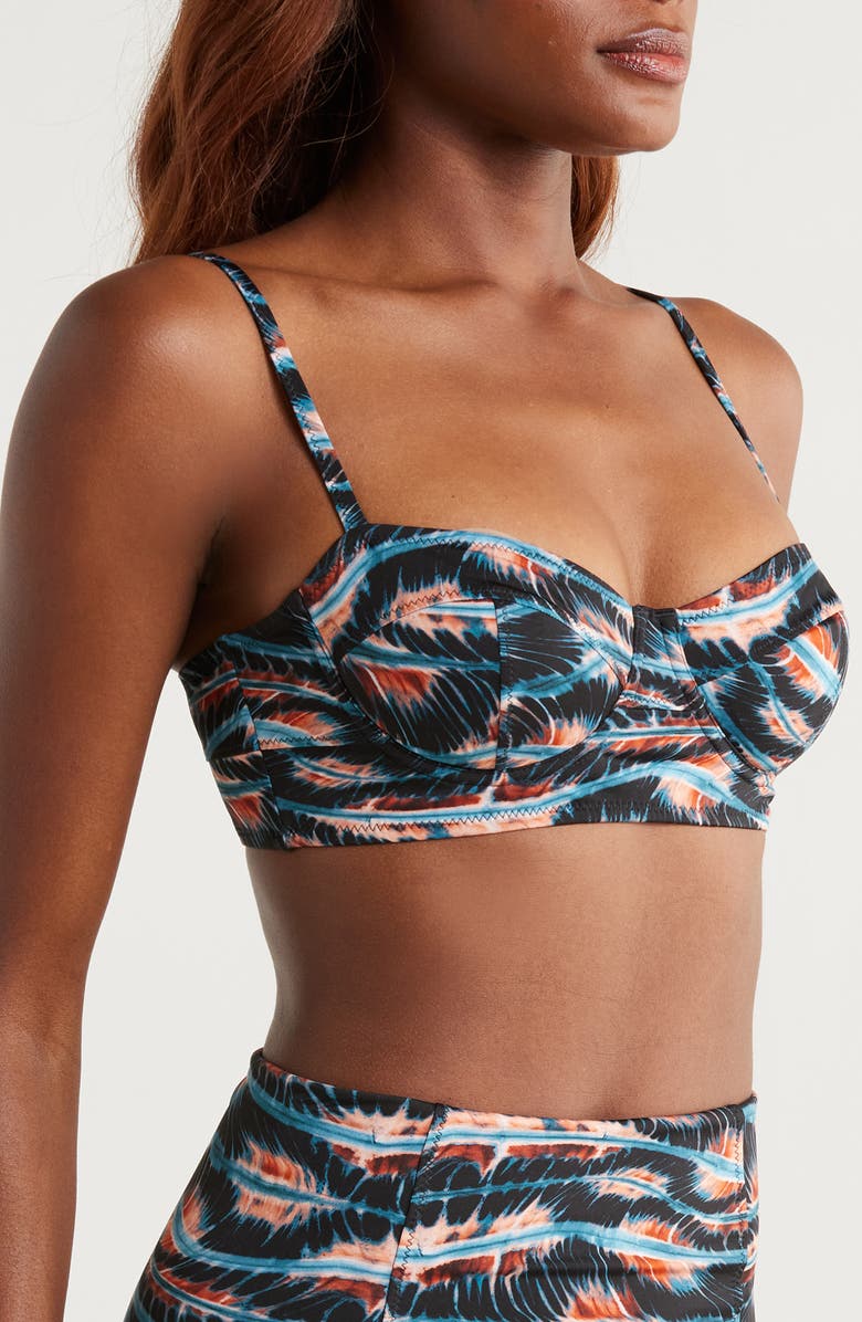 Ulla Johnson Zahara Underwire Bikini Top, Alternate, color, Lazuli