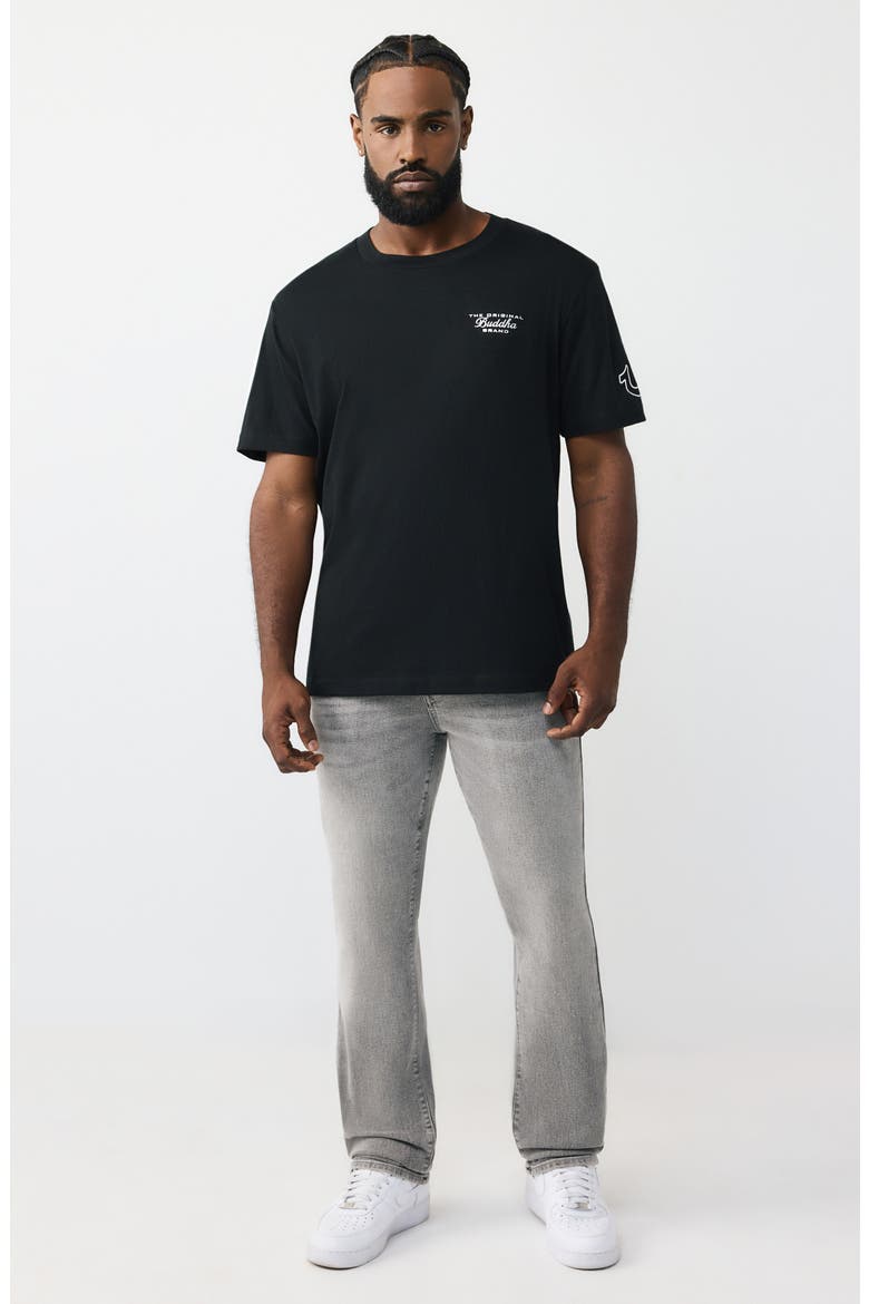 Envision Script Buddha Graphic T-Shirt, Alternate, color, JET BLACK