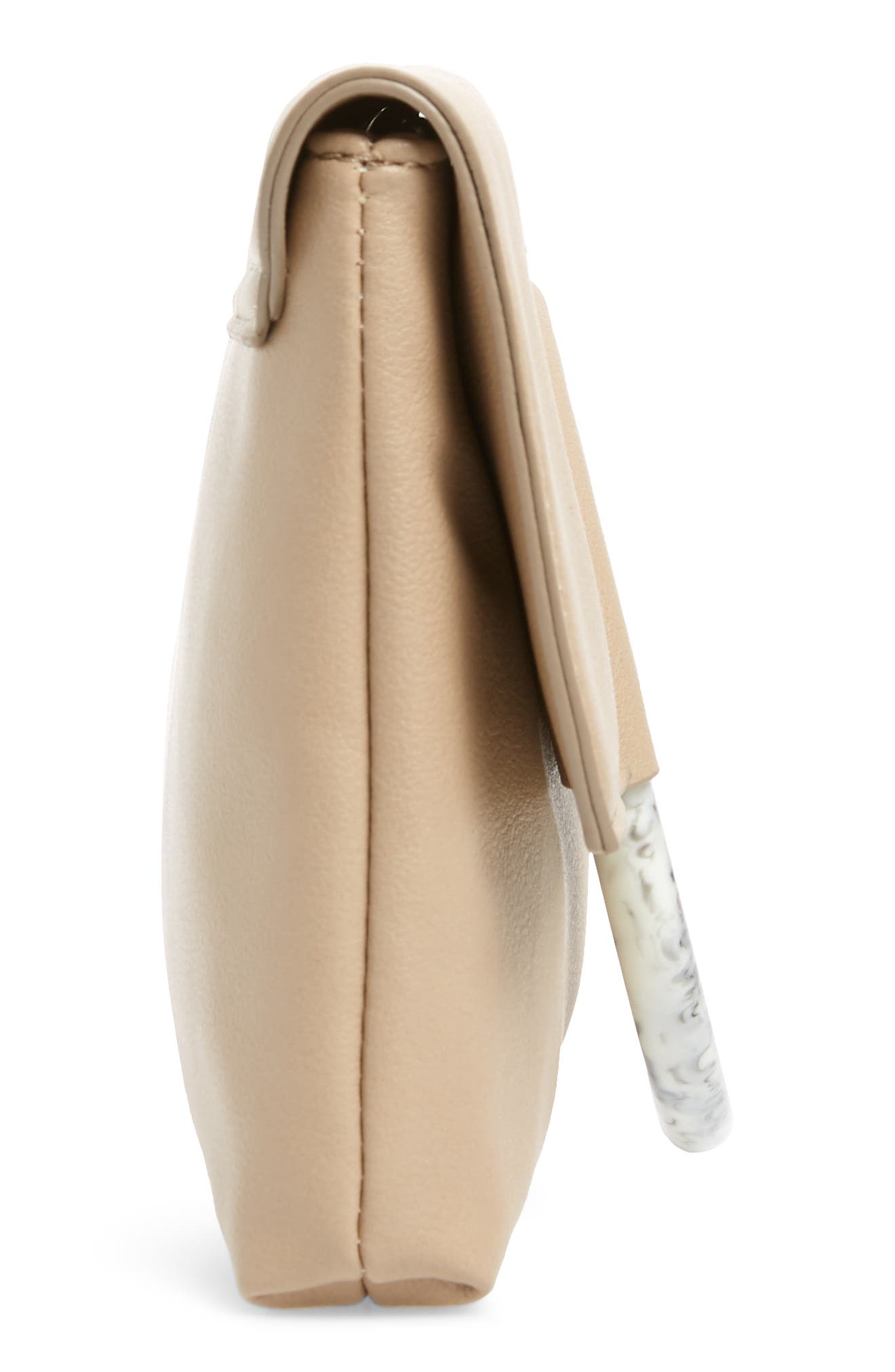 Resin Handle Clutch, Alternate, color, TAUPE/ IVORY