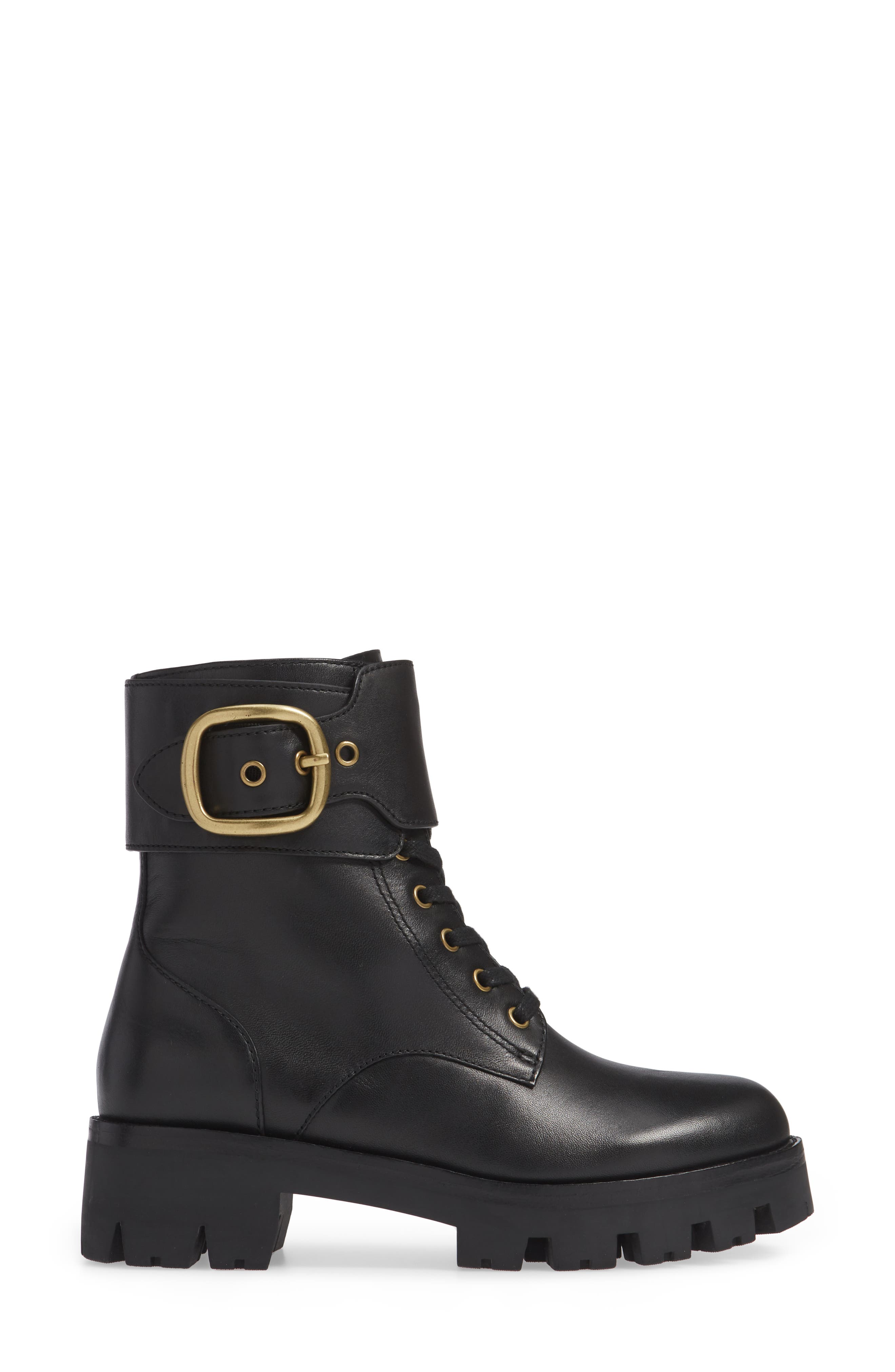 Lucy Platform Bootie, Alternate, color, BLACK LEATHER