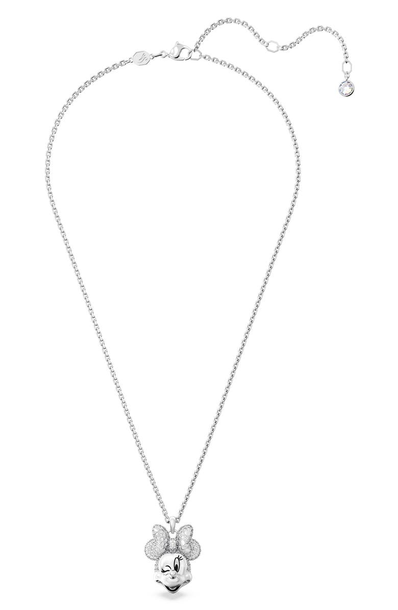 Swarovski x Disney<sup>®</sup> 100 Minnie Mouse Pendant Necklace, Alternate, color, 