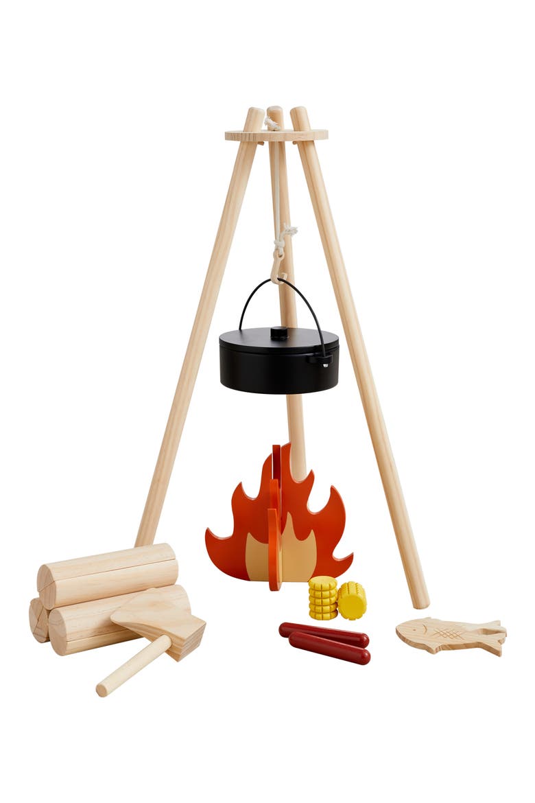 Home on the Range Wooden Campfire Set, Main, color, MULTI