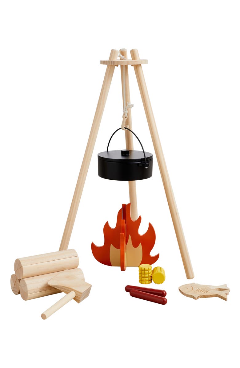 Wonder & Wise by Asweets Home on the Range Wooden Campfire Set, Main, color, Multi