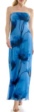 bebe Print Mesh Maxi Dress