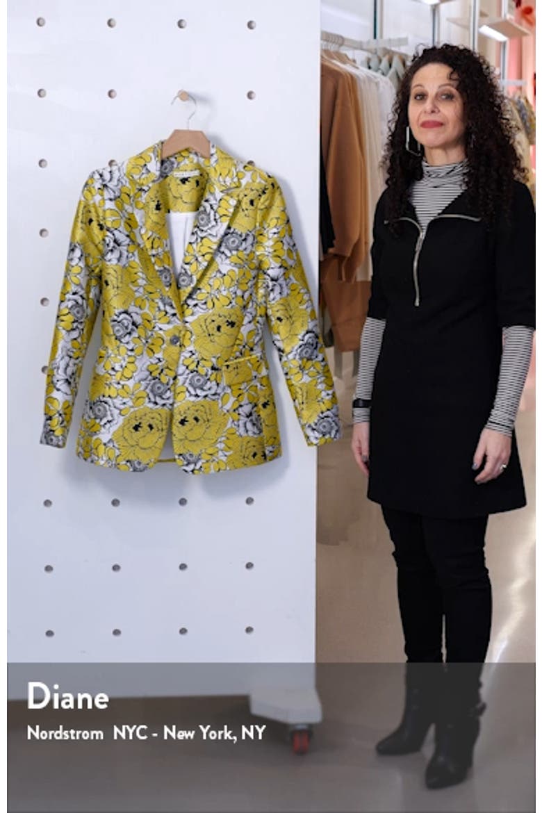 Macey Floral Fitted Blazer video
