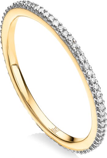 【MONICA VINADER】Skinny Eternity ダイヤモンド リング Skinny Eternity Ring in 18k Gold Vermeil on Sterling Silver