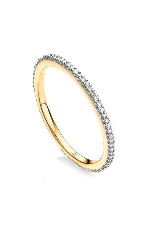 Monica Vinader Skinny Diamond Eternity Ring In Gold/diamond