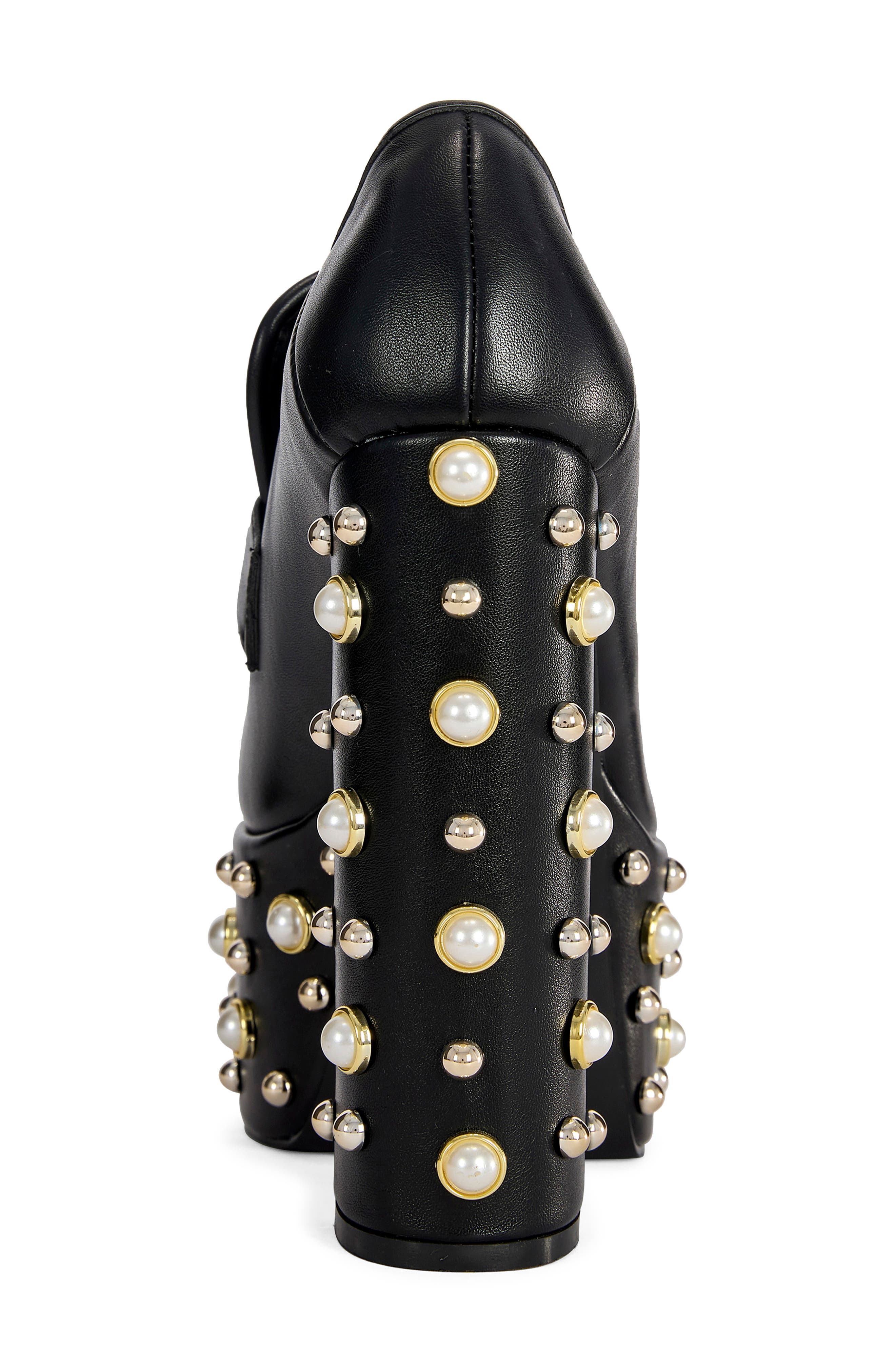 Justified Faux Leather Platform Pump, Alternate, color, BLACK