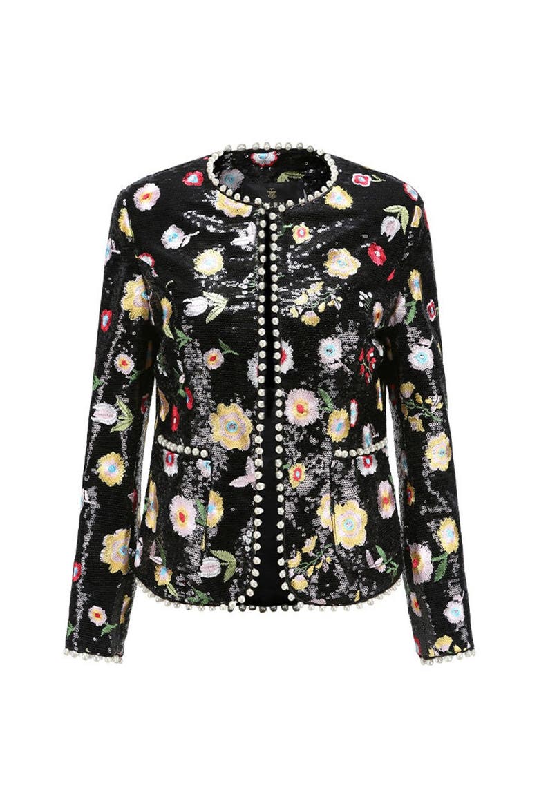 Derling Embroidered Jacket, Main, color, Noir