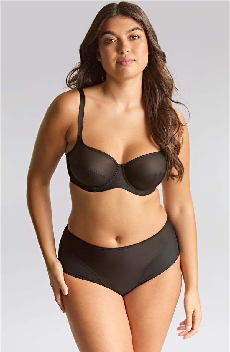 Panache Tango Essence Underwire Balconette Bra, Alternate, color, Black