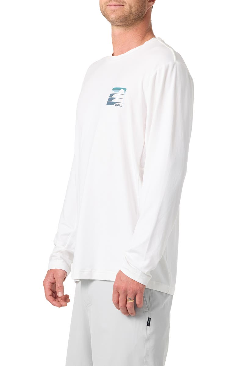 O'Neill Dawn Long Sleeve Performance Graphic T-Shirt, Alternate, color, White
