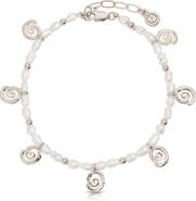 Ettika Aura Swirl Pendant Freshwater Pearl Bracelet