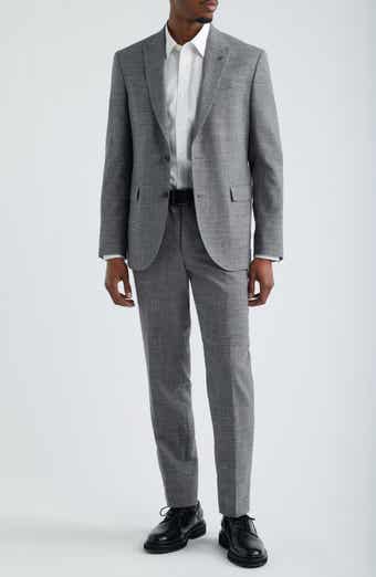 Rawdon Slim Fit Grey Mélange Peak Lapel Suit
