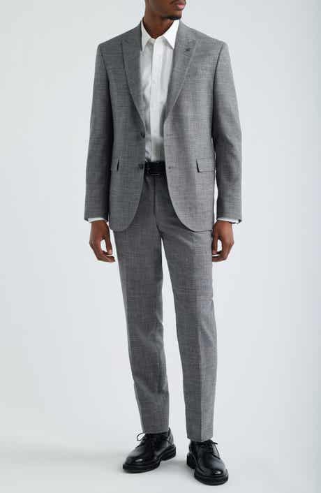 Rawdon Slim Fit Grey Mélange Peak Lapel Suit