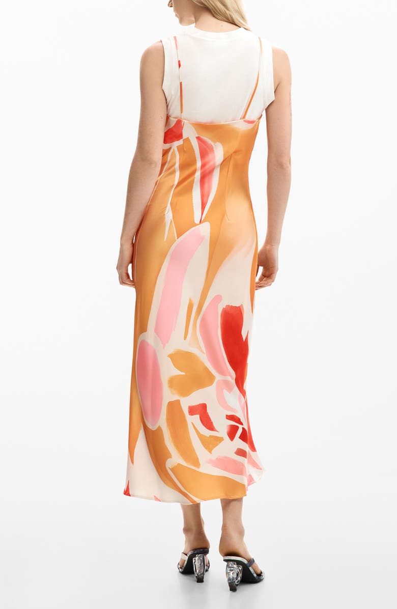 Desigual Two-Piece Satin Midi Dress, Alternate, color,