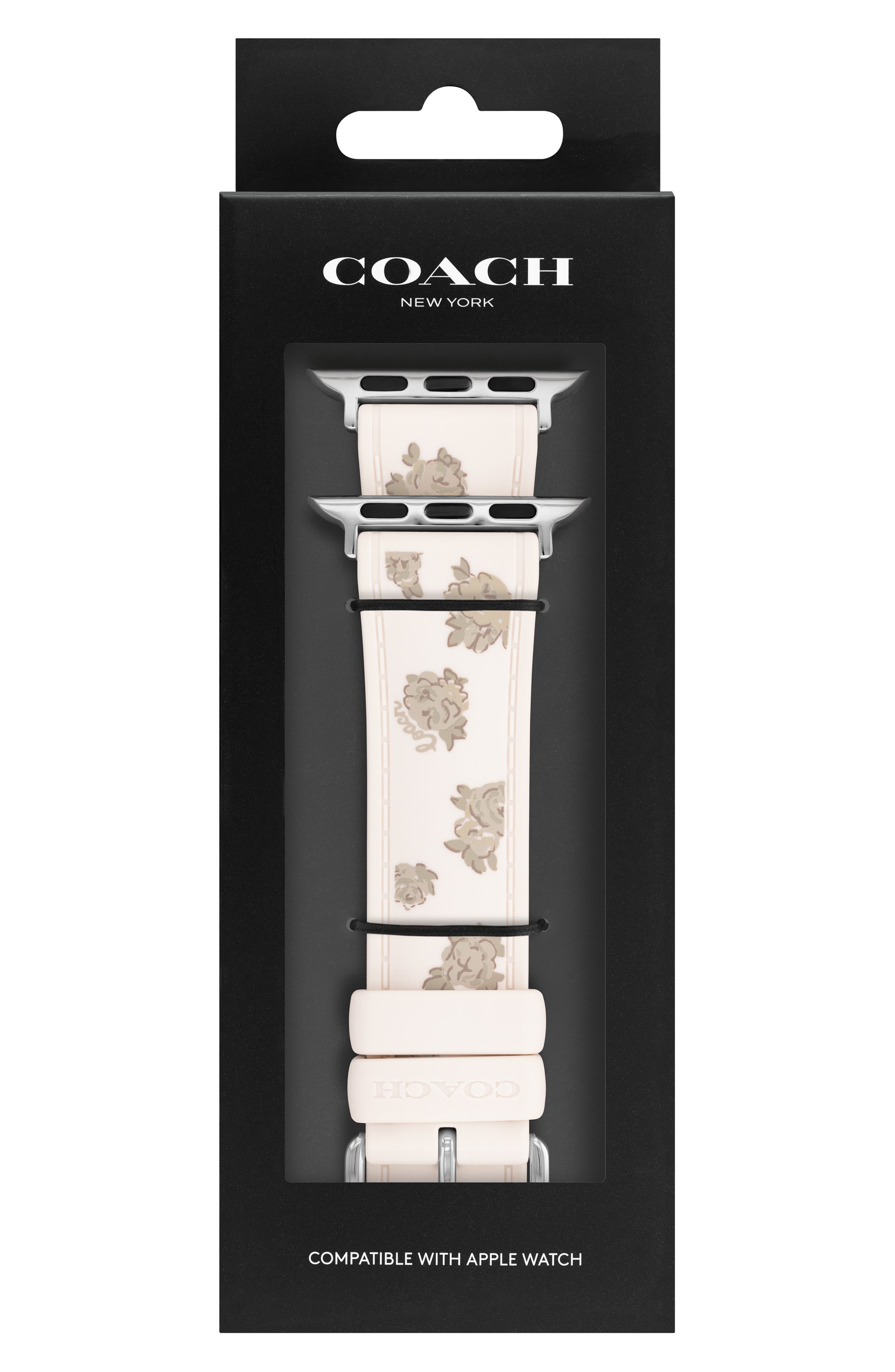 COACH Floral Pattern Silicone Apple Watch® Watchband