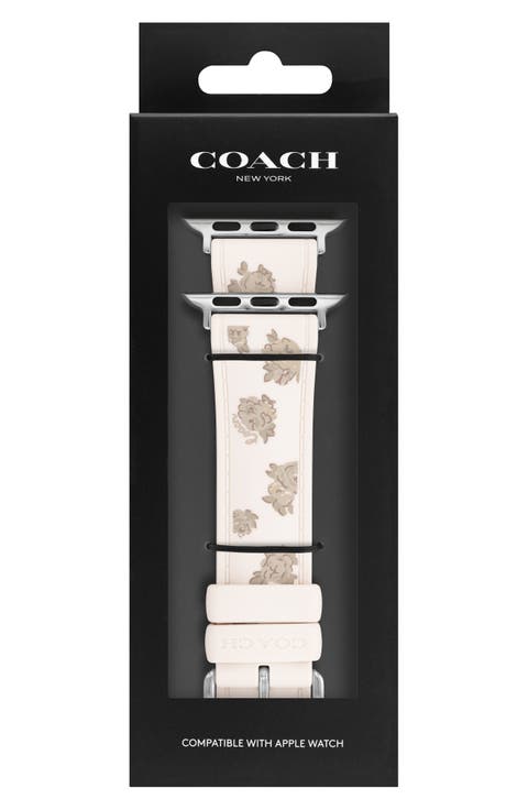 Floral Pattern Silicone Apple Watch® Watchband