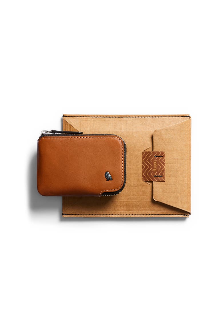 Leather Card Pocket, Alternate, color, CARAMEL