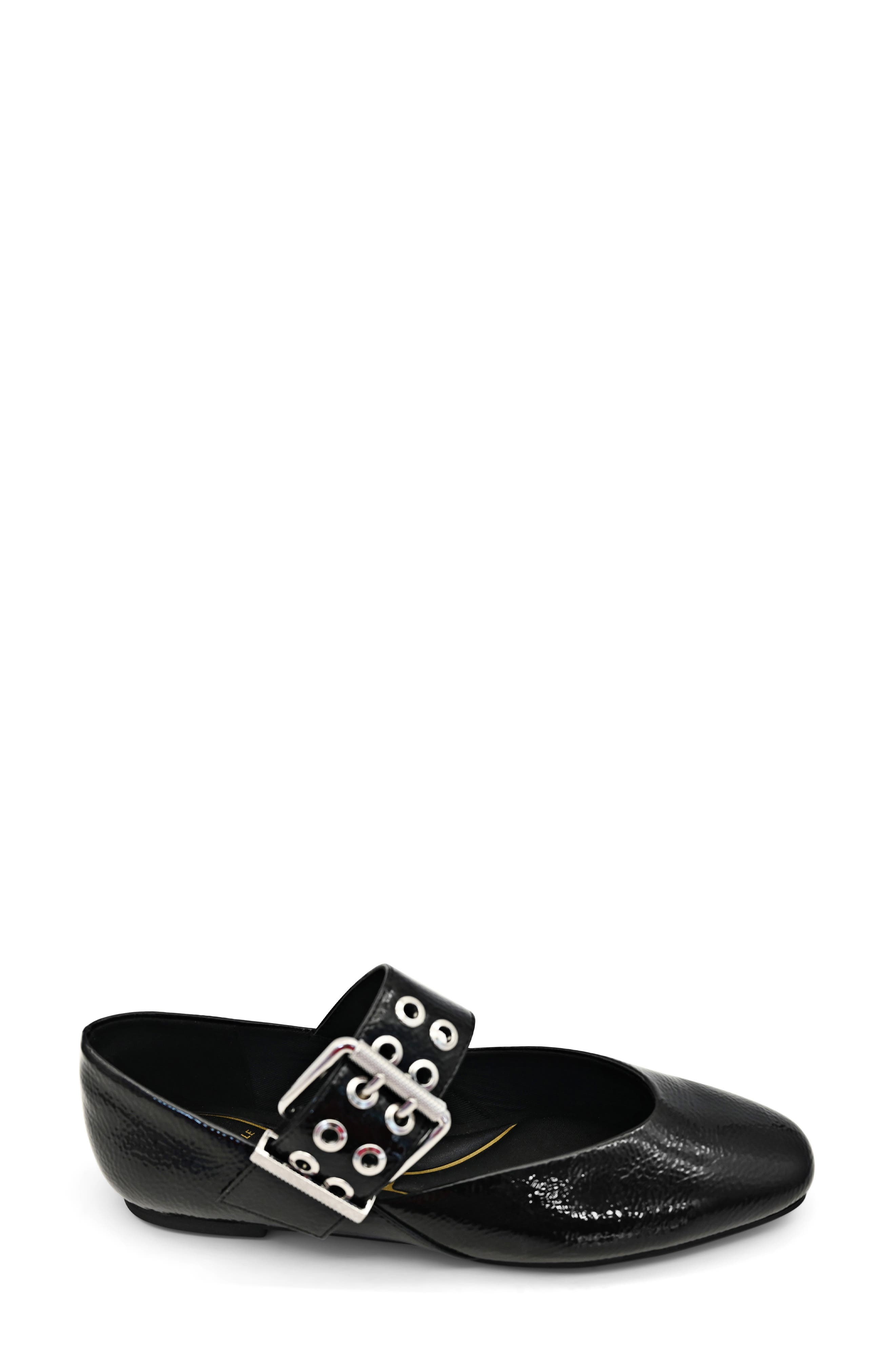 Kenneth Cole Marcella Mary Jane Flat, Alternate, color, Black Patent