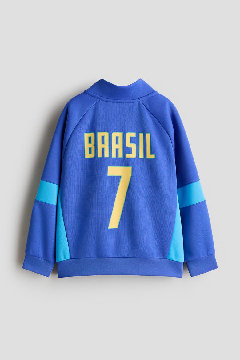 Football Jacket, Alternate, color, Bright blue/Brasil