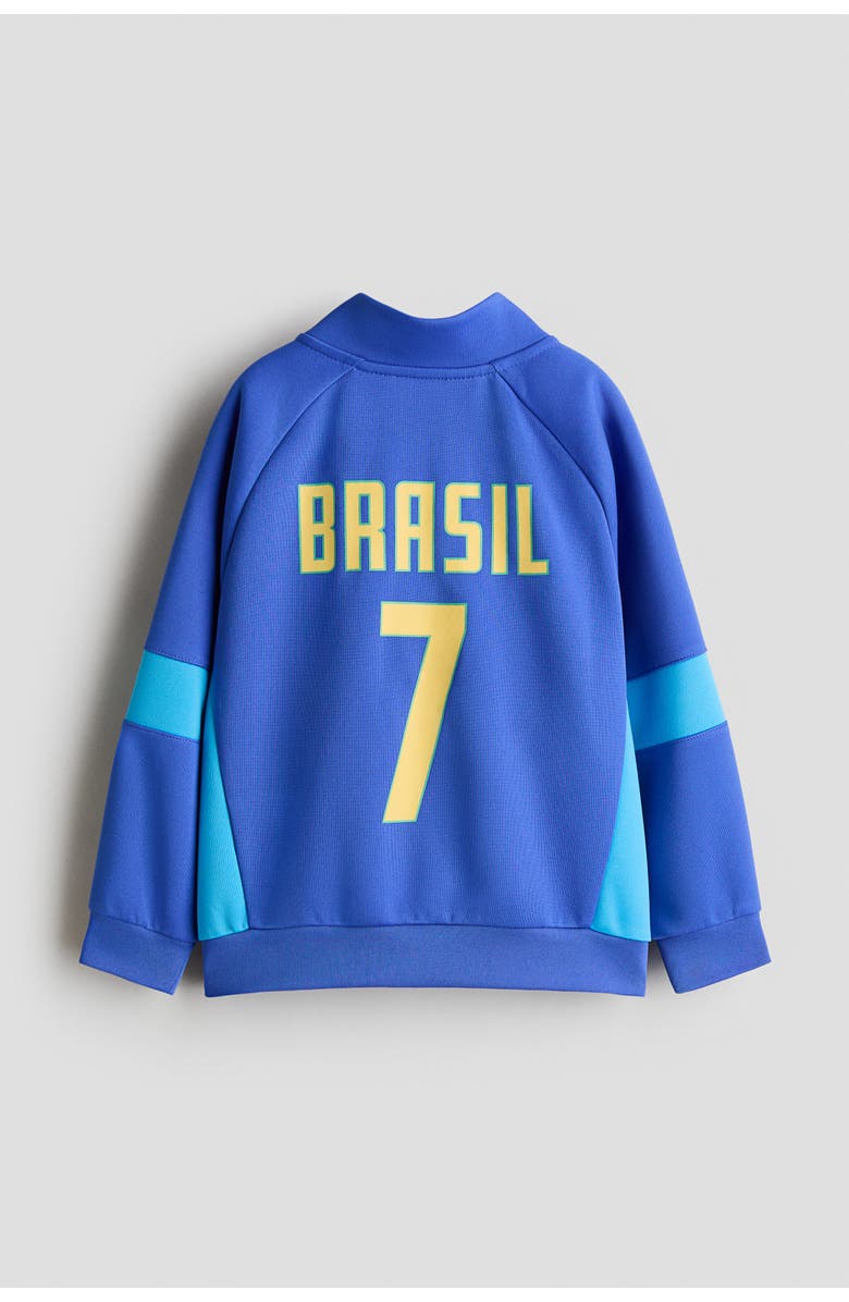 H&M Soccer jacket, Alternate, color, Bright Blue/Brasil