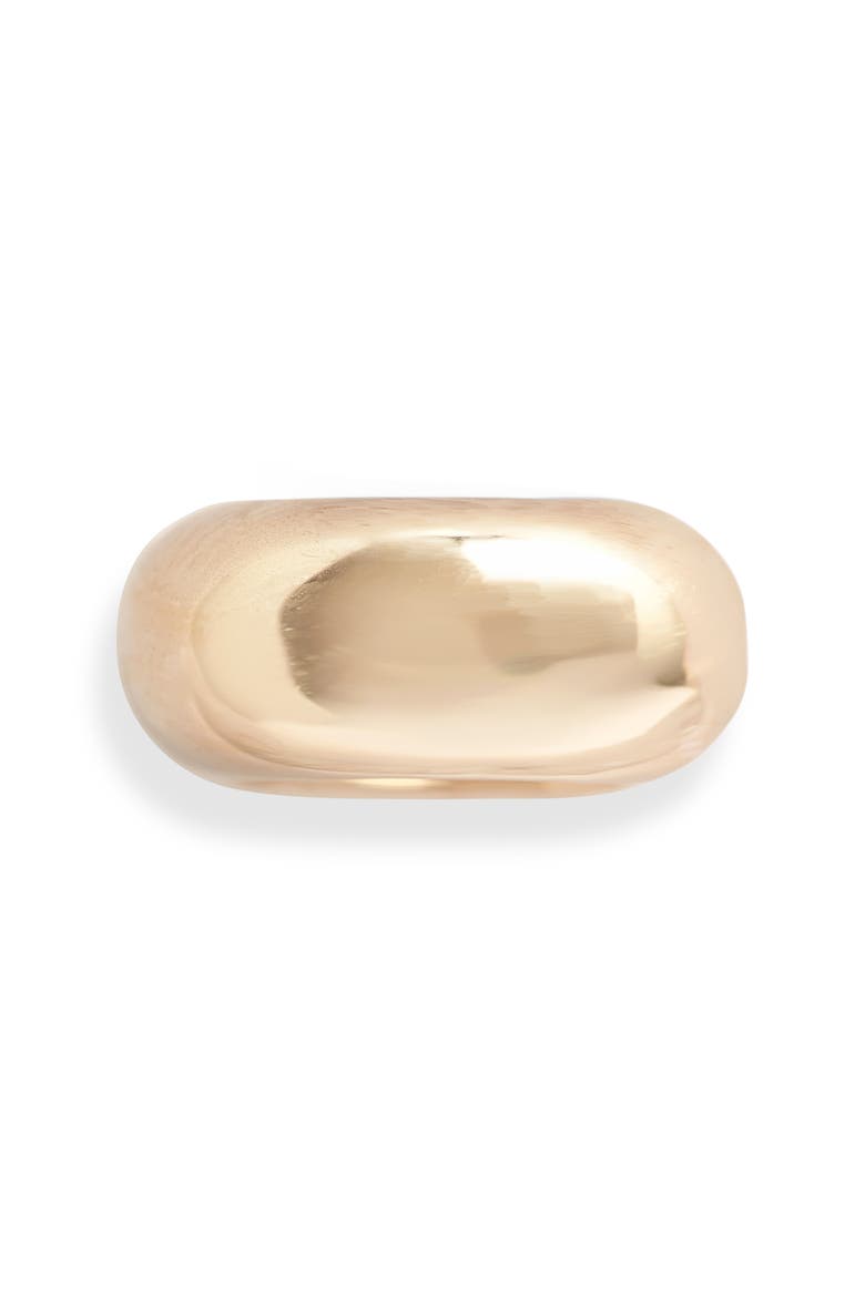 Thick Round Ear Cuff, Alternate, color, YELLOW GOLD