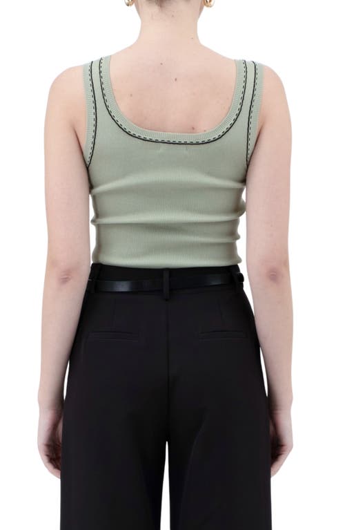 BLU PEPPER BLU PEPPER CONTRAST STITCH SCOOP NECK SWEATER TANK