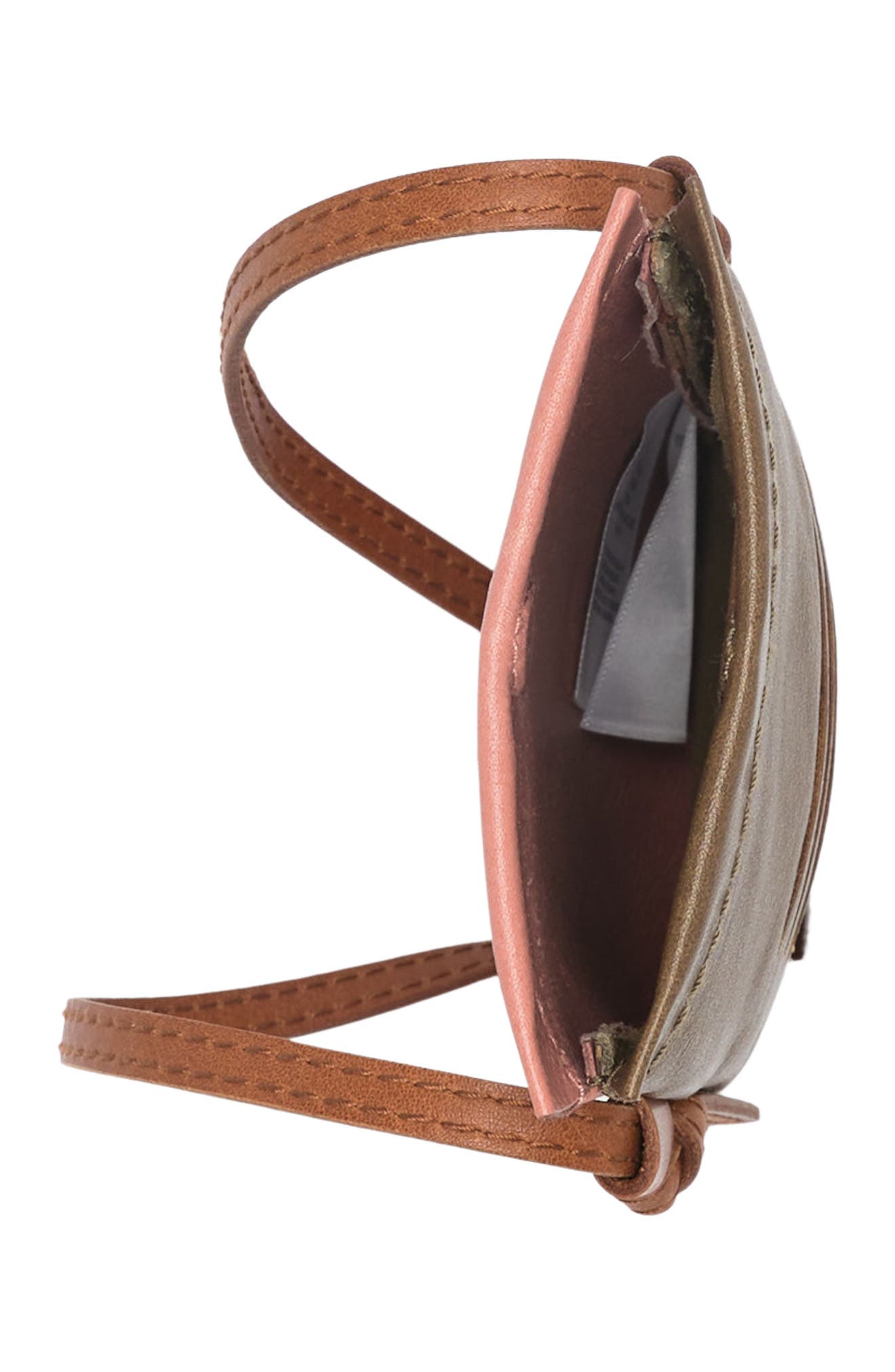 The Smartphone Leather Crossbody Bag, Alternate, color, WEATHERED OLIVE MULTI