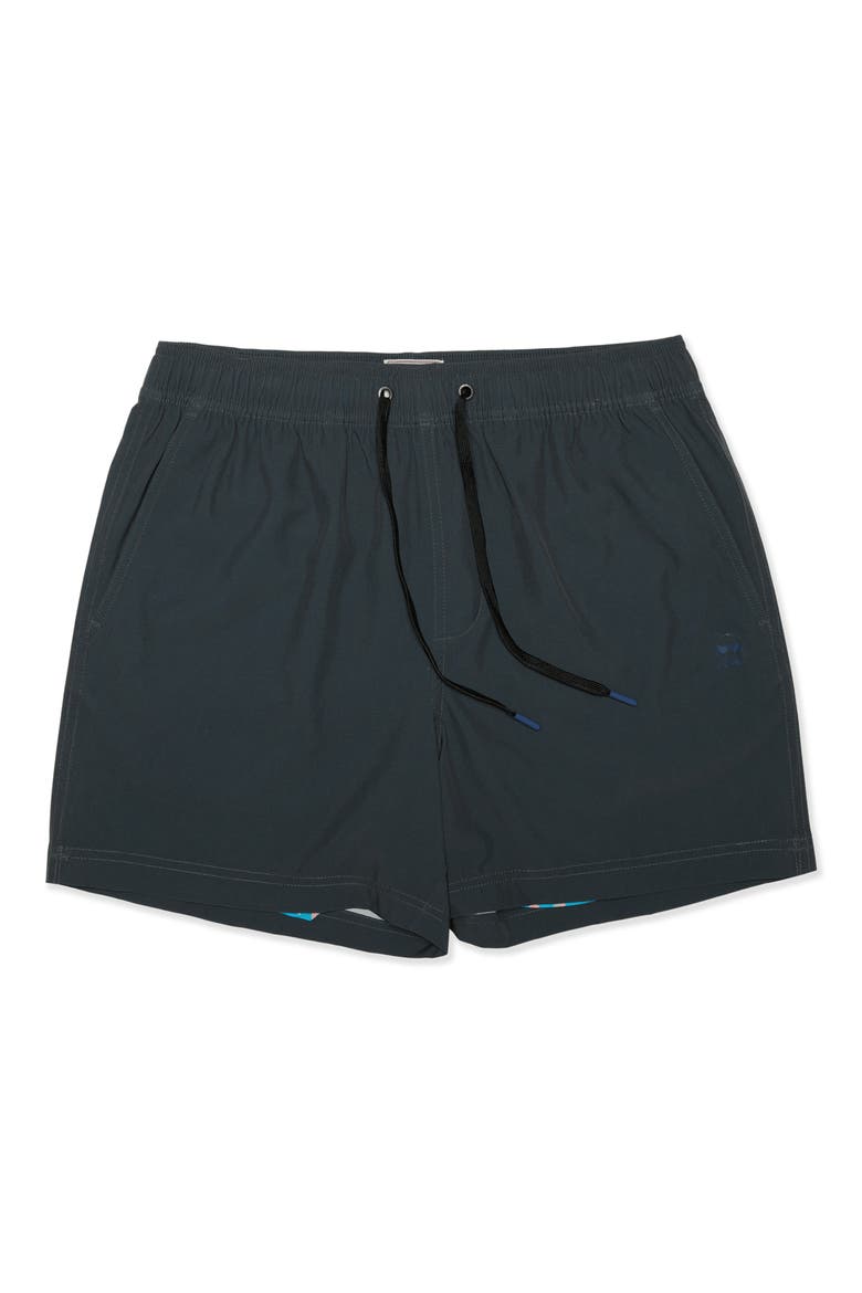 Solid Game Changer 5-Inch Swim Trunks, Main, color, BLACK