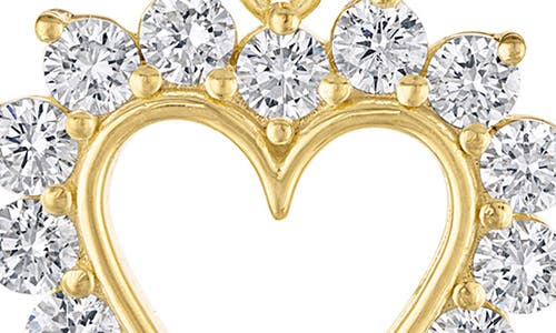 Fzn Sterling Silver Lab Grown Diamond Pendant Necklace In Yellow