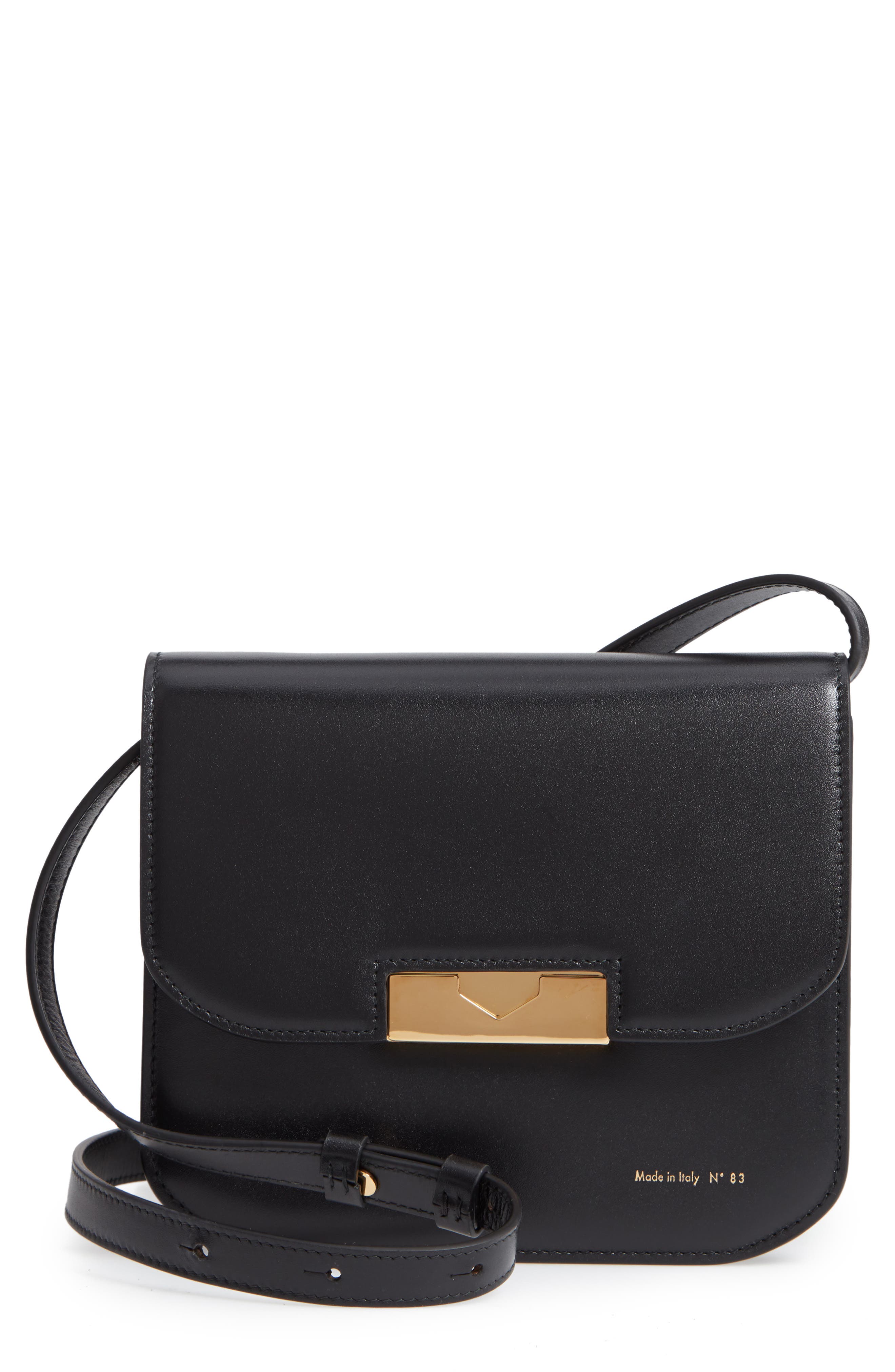 Victoria Beckham Eva Calfskin Leather Crossbody Bag, Main, color, 