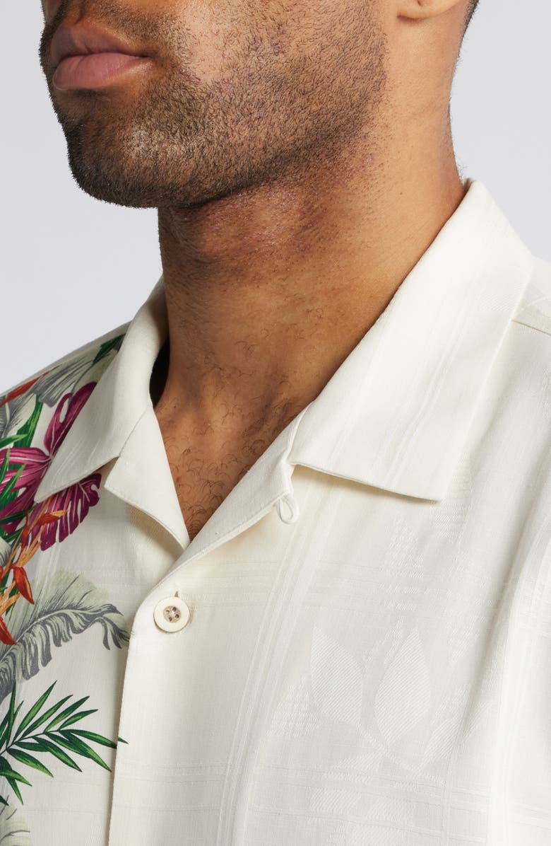 Tommy Bahama Bloom Terrace Short Sleeve Silk Button-Up Shirt, Alternate, color,