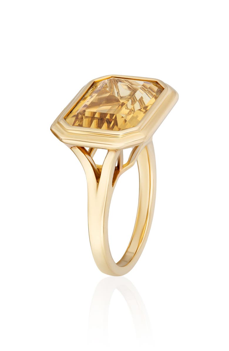 GOSHWARA Manhattan East West Emerald Cut Ring, Alternate, color, Yellow