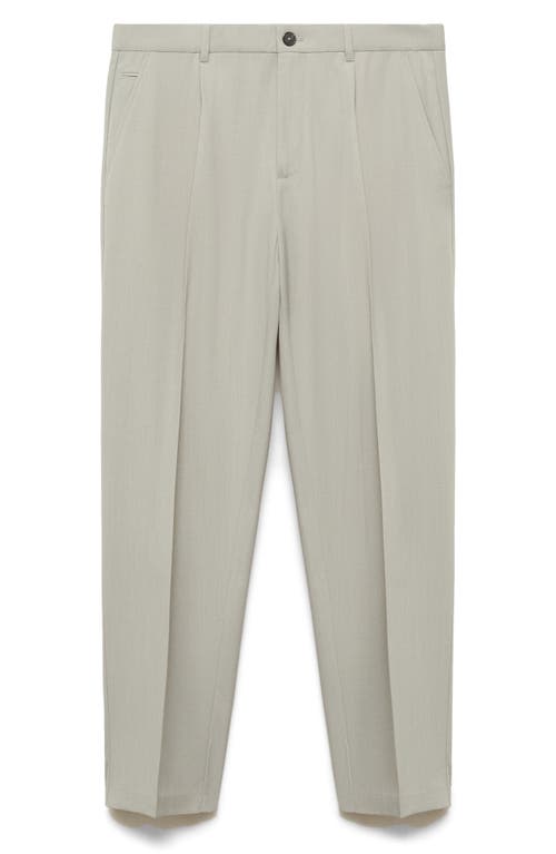 Mango Slim Fit Pants In Ice Grey