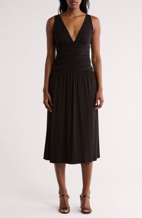Ruched Midi Dress