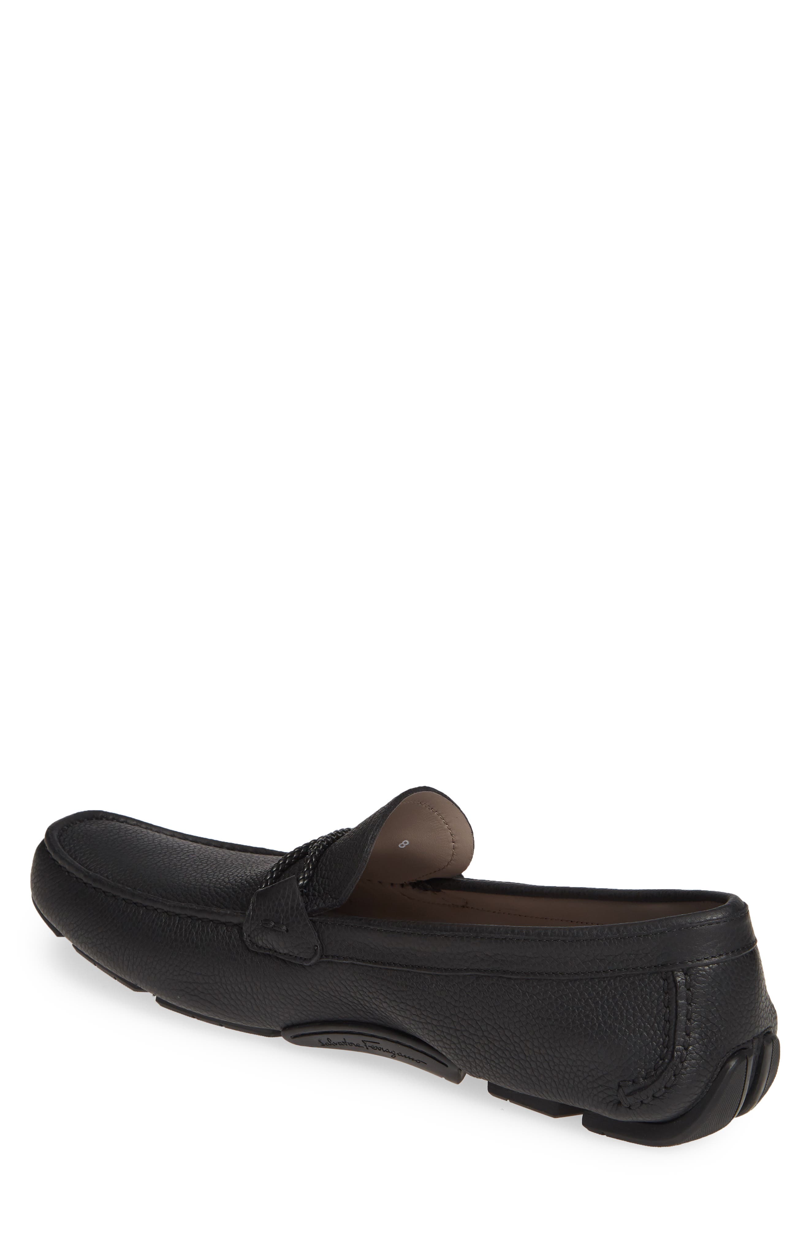 FERRAGAMO Front 4 Driving Shoe, Alternate, color, Nero