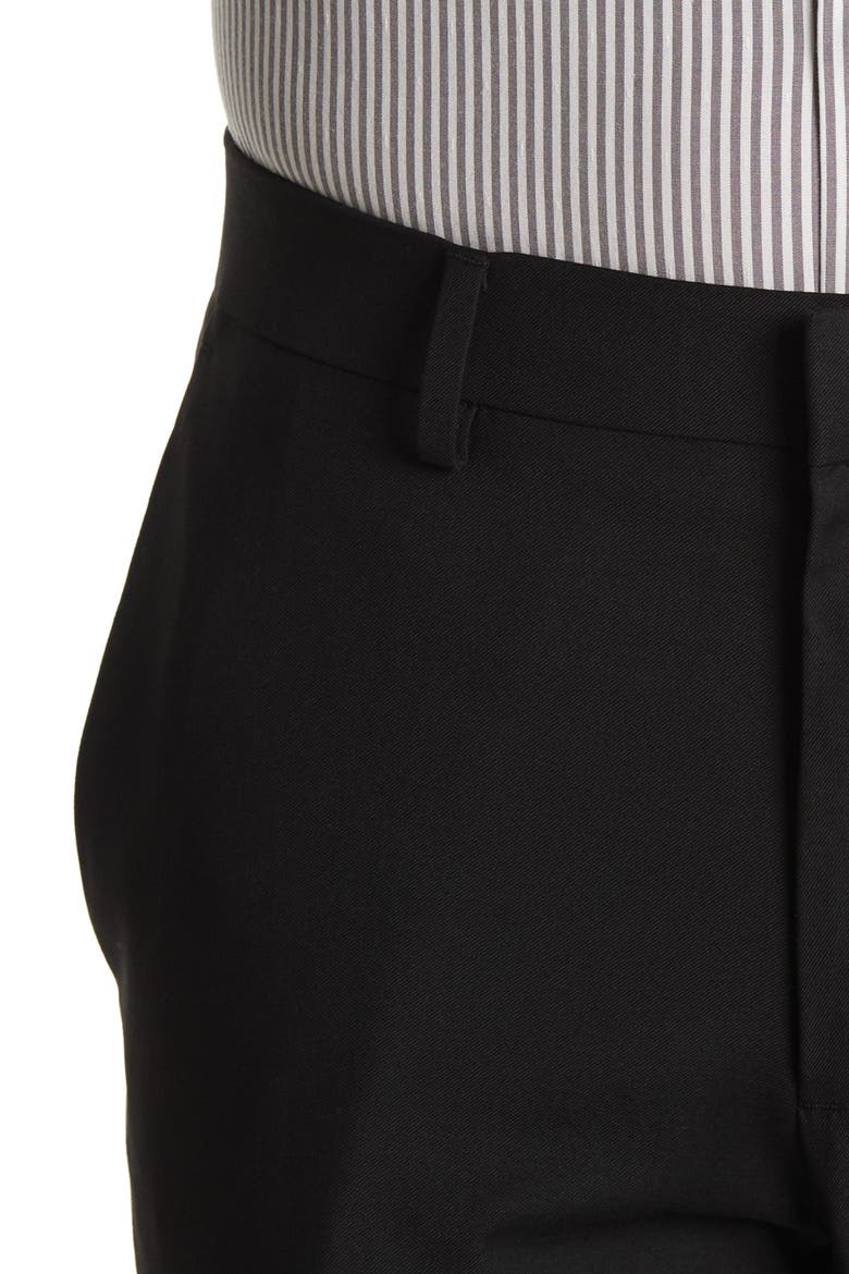 Texture Weave Slim Fit Dress Pant, Alternate, color, BLACK