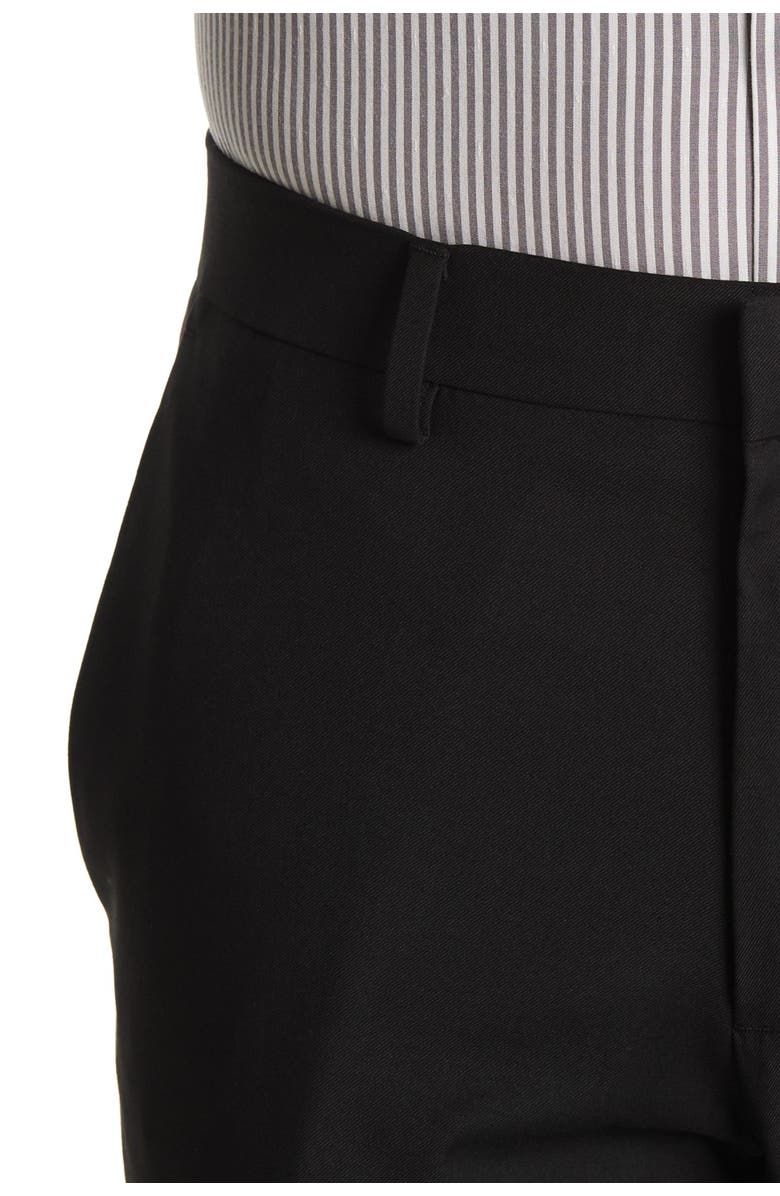 Kenneth Cole Reaction Texture Weave Slim Fit Dress Pant, Alternate, color, Black