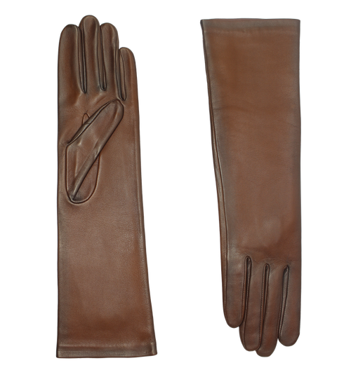 Agnelle Celia Mid-length Lambskin Glove With A Silk Lining