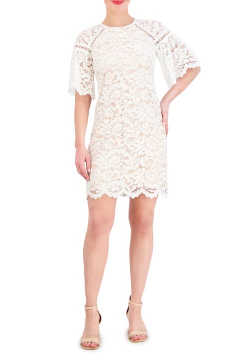 Scallop Hem Lace Dress