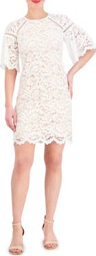 Vince Camuto Scallop Hem Lace Dress