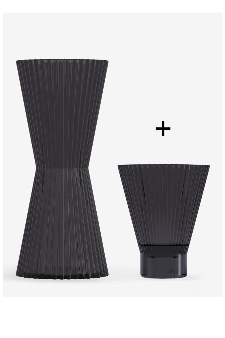 Decanter Drinkware Set, Alternate, color, Charcoal