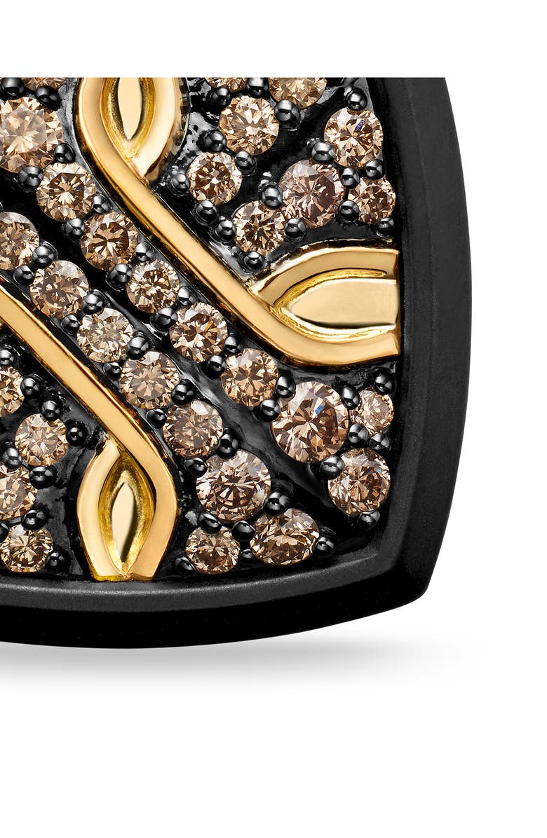 David Yurman Armory Pavé Cognac Diamond Amulet Pendant, Alternate, color, 