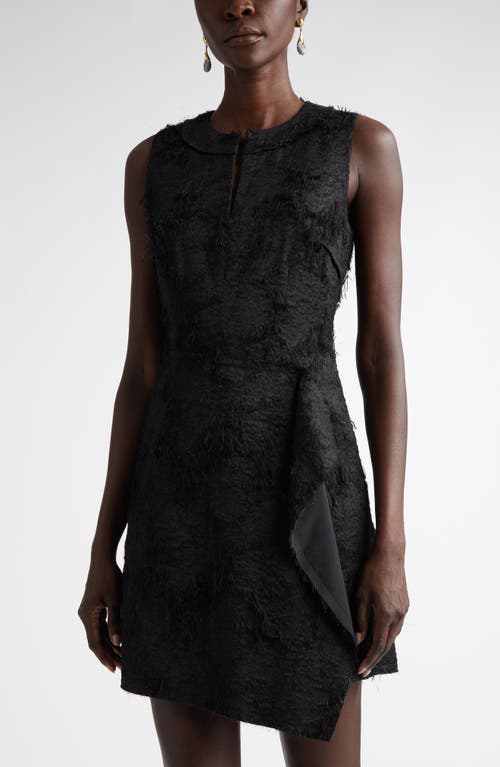 Jason Wu Collection Asymmetrical Jacquard Midi Dress In Black