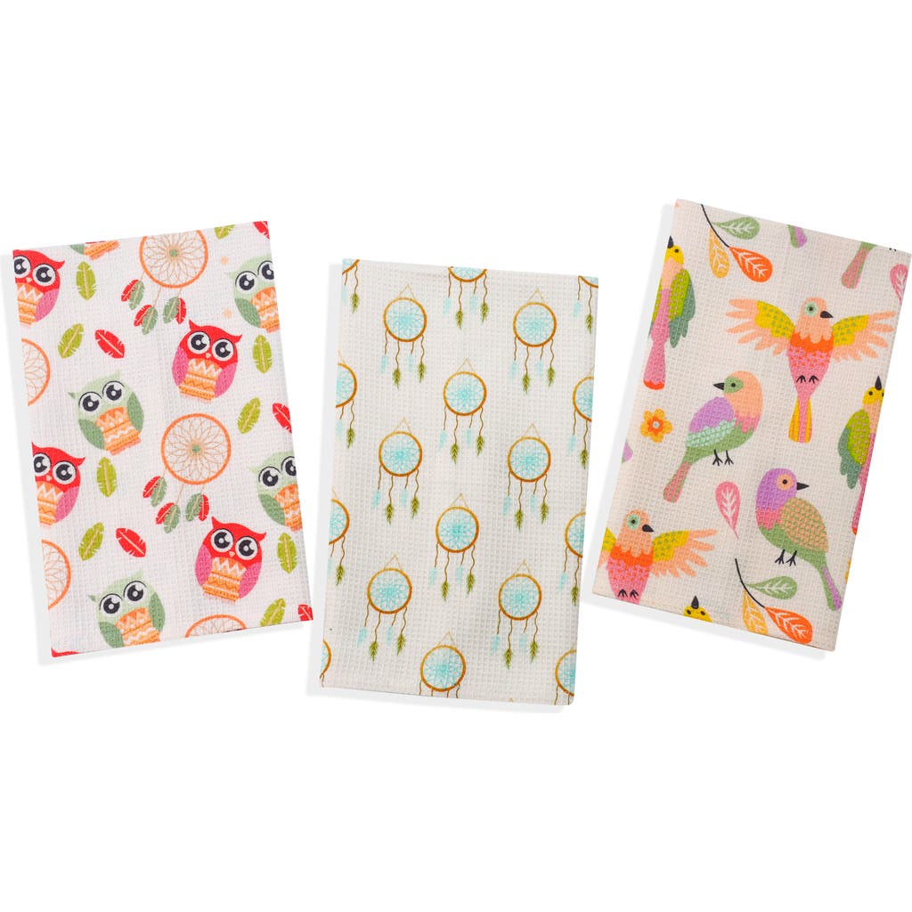 Tiramisu 3-piece Kitchen Towel Set In Multi