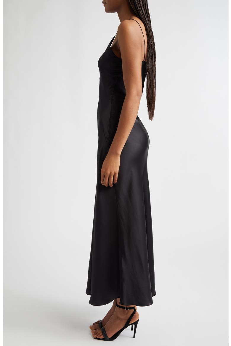 Silk Satin Slipdress, Alternate, color, 22 BLACK