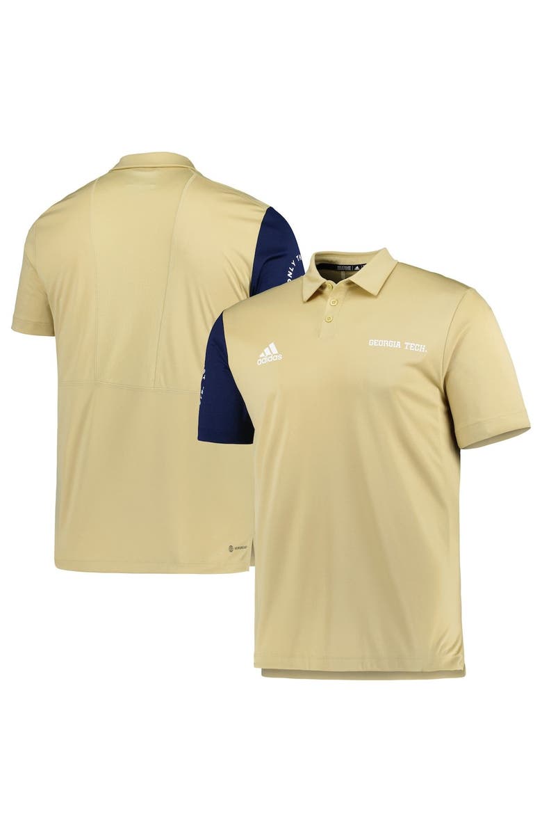 adidas Men's adidas Gold Georgia Tech Yellow Jackets AEROREADY Polo, Main, color, 