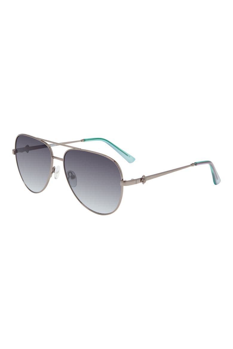 62mm Pilot Sunglasses, Alternate, color, DARK RUTHENIUM/ GREY AZURE
